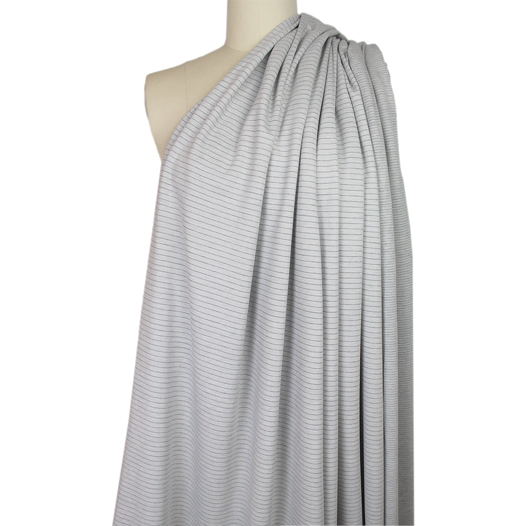 Di0r double-sided thin/wide stripe cotton knit