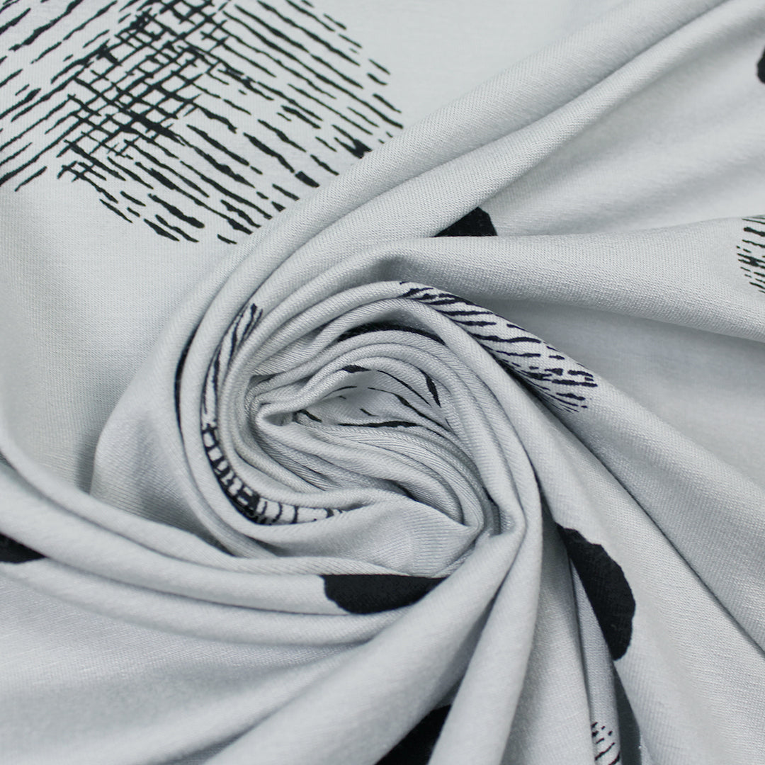 'ink study' rayon stretch knit - stone 1.625 yd