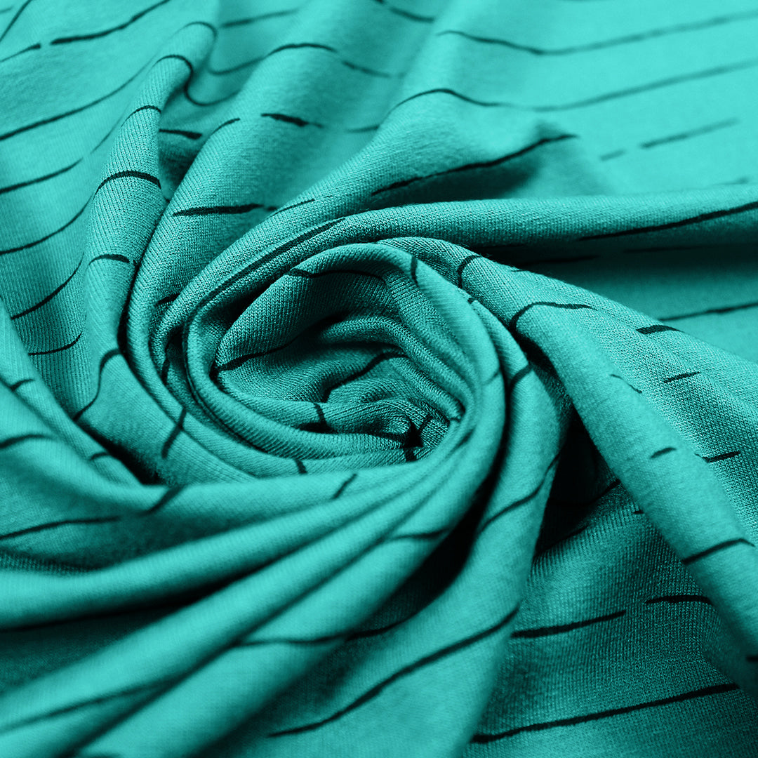 'first draft' rayon stretch knit - teal 2 yds
