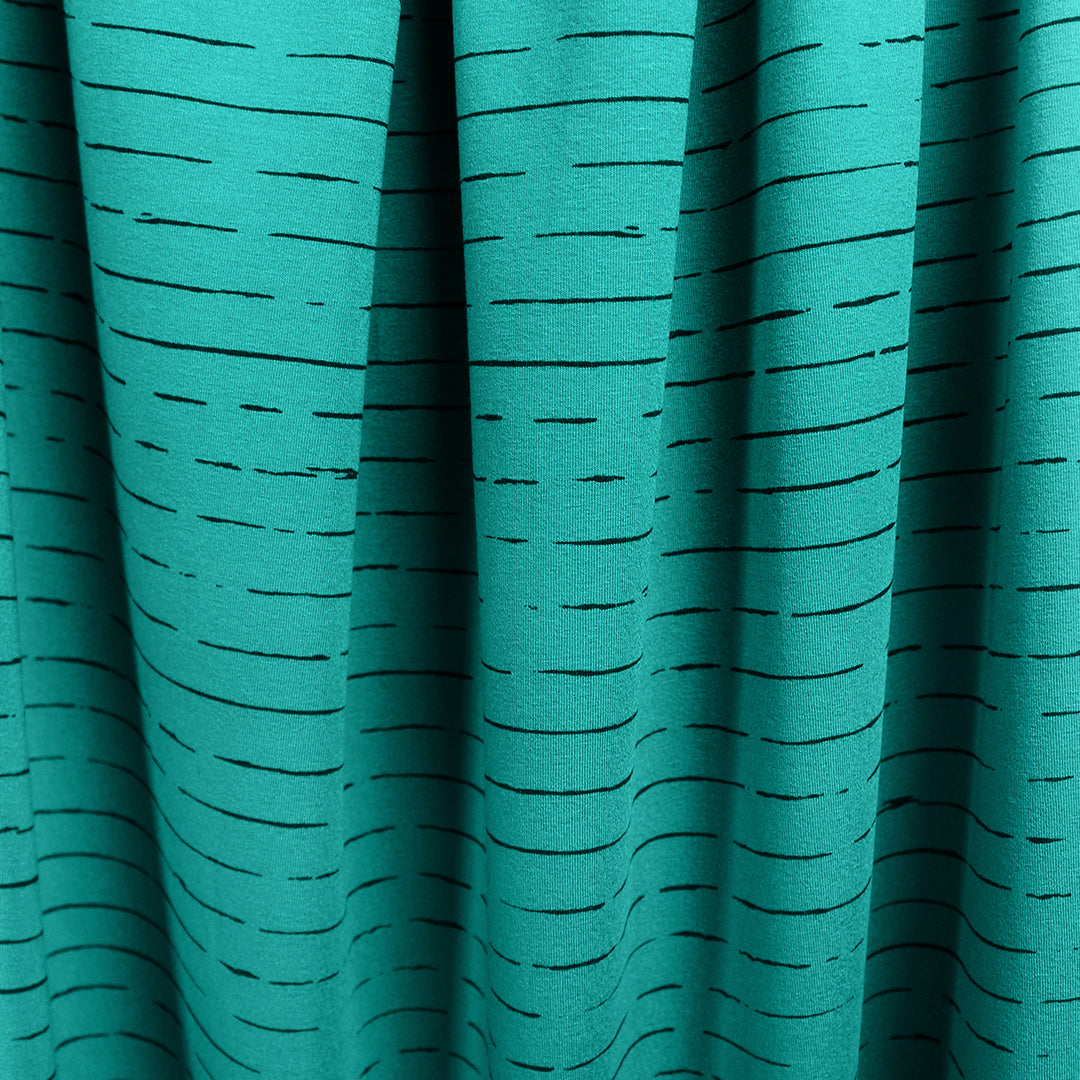 'first draft' rayon stretch knit - teal 1 yard