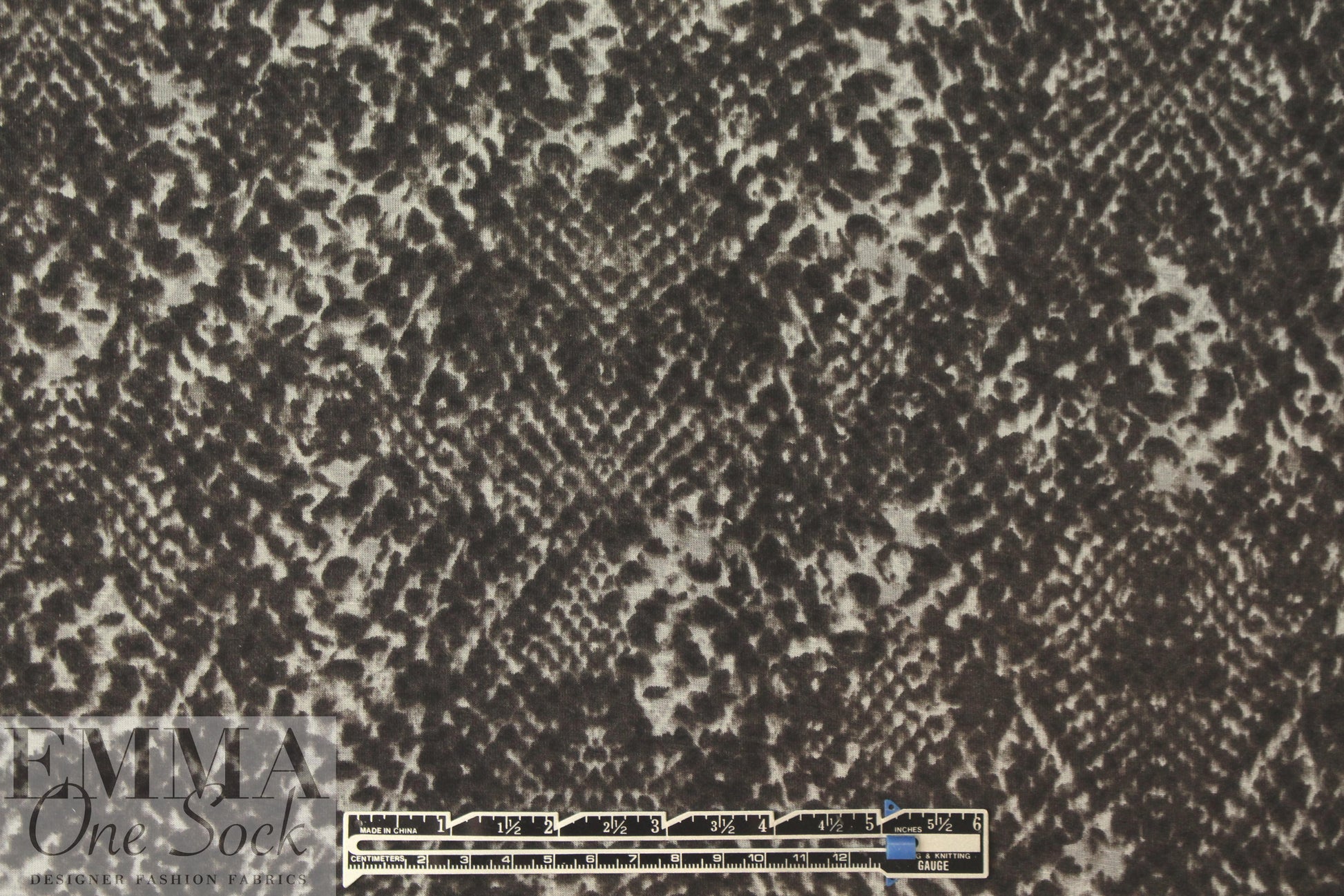 Italian digital viscose knit - reptile montage