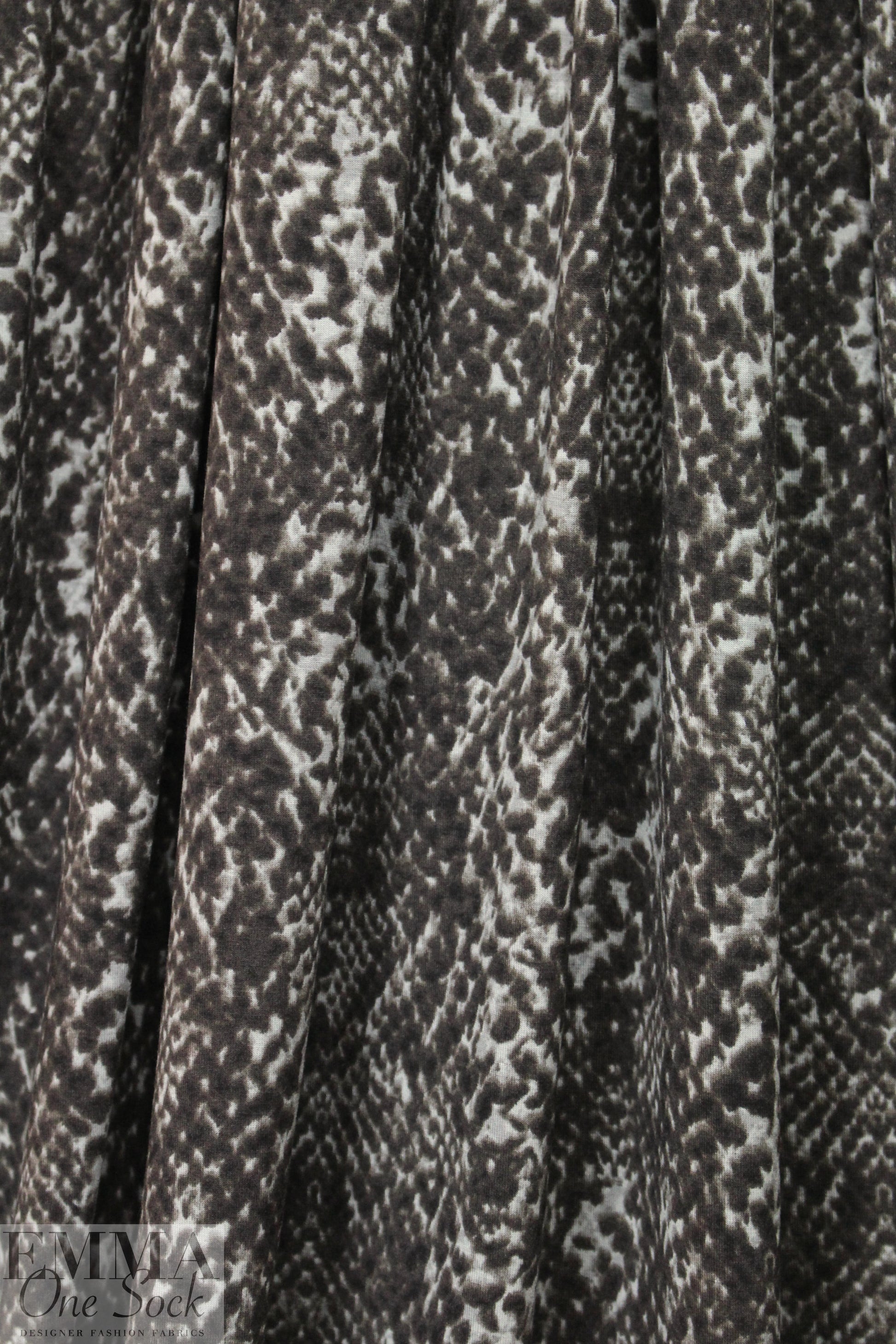 Italian digital viscose knit - reptile montage