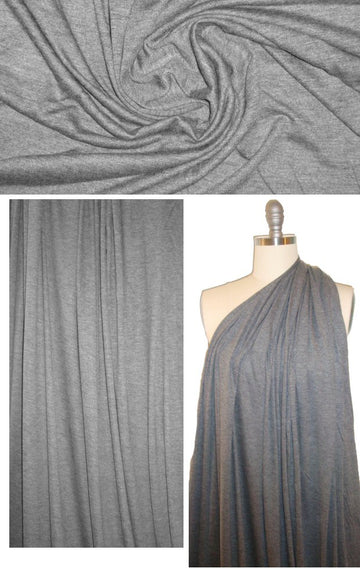 St. John featherweight rayon knit - med. gray heather