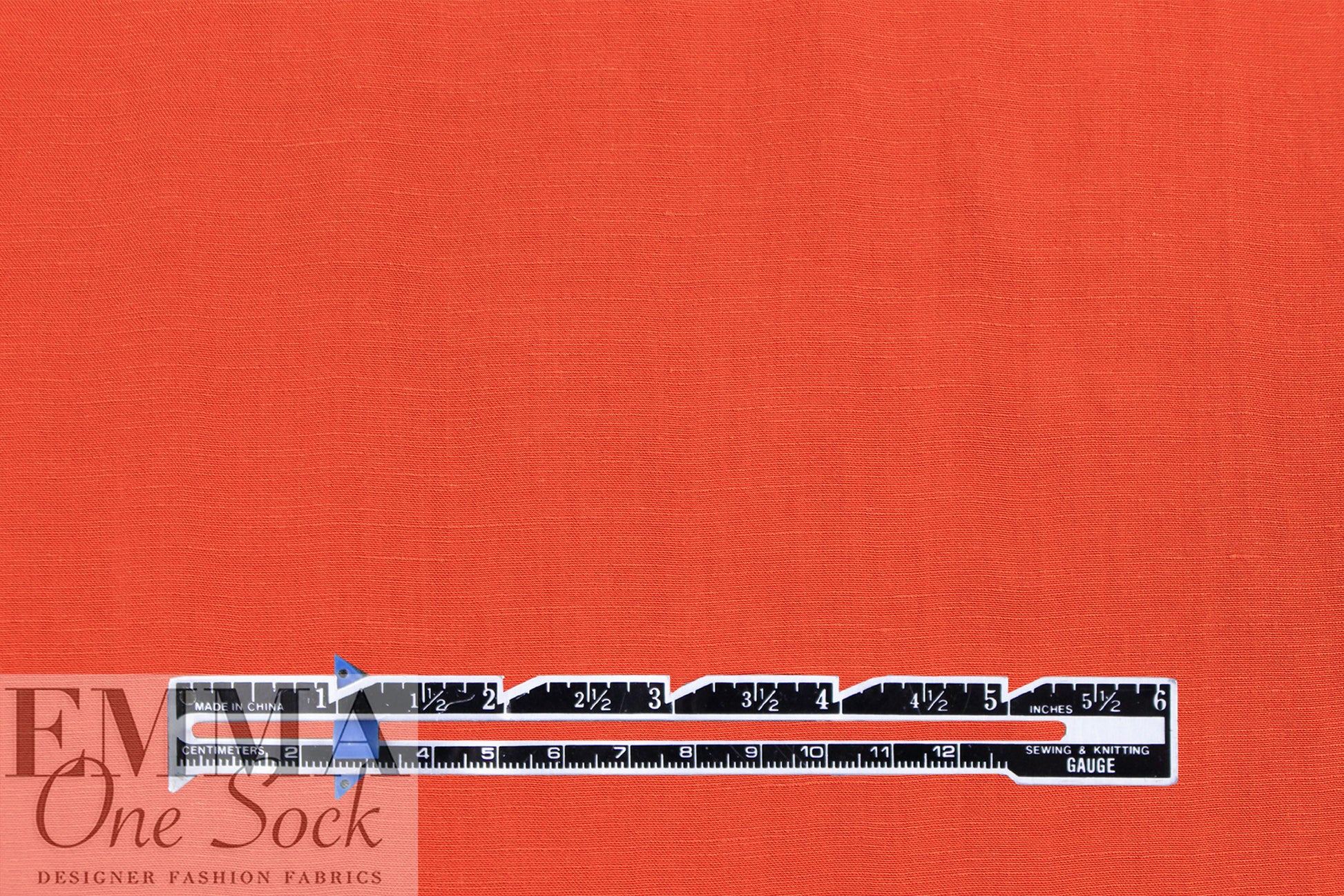 CA designer persimmon rayon/linen textured woven 1.5 yds