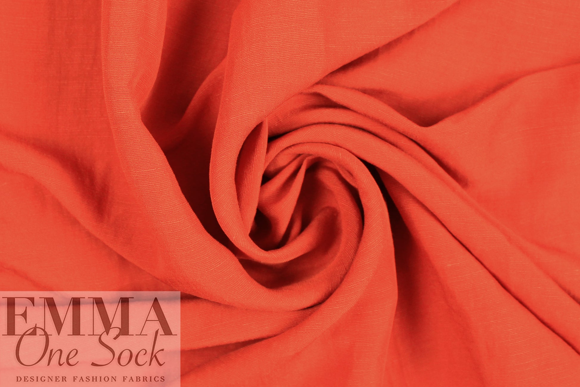 CA designer persimmon rayon/linen textured woven 1.5 yds
