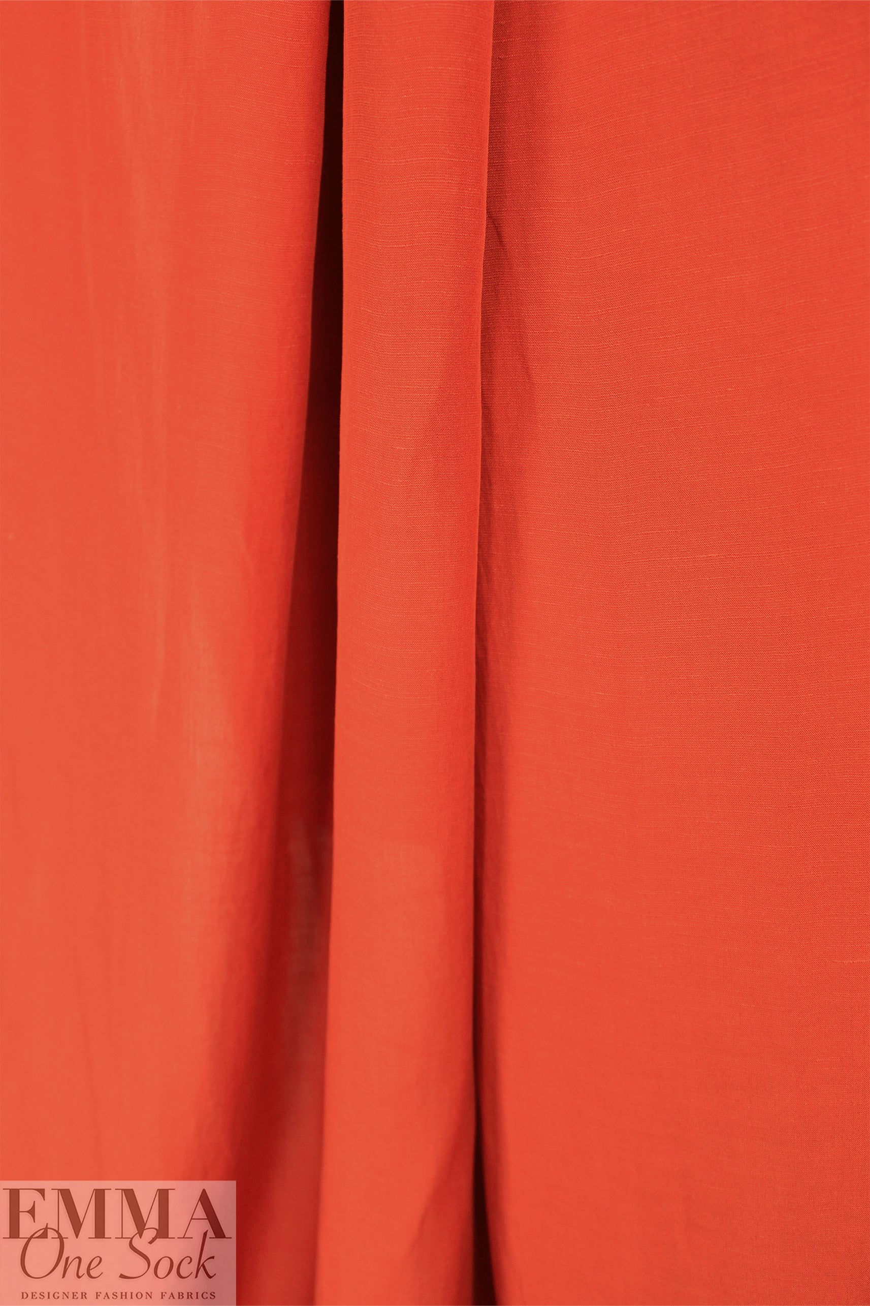 CA designer persimmon rayon/linen textured woven 1.5 yds