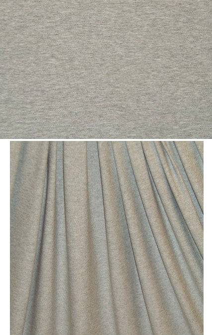 lt. gray heather 14 oz. rayon jersey 4-way 1 yd