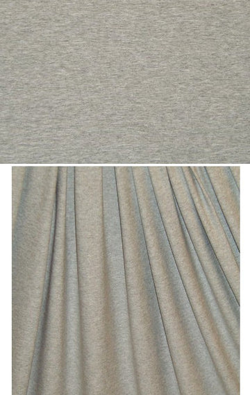 lt. gray heather 14 oz. rayon jersey 4-way 1 yd