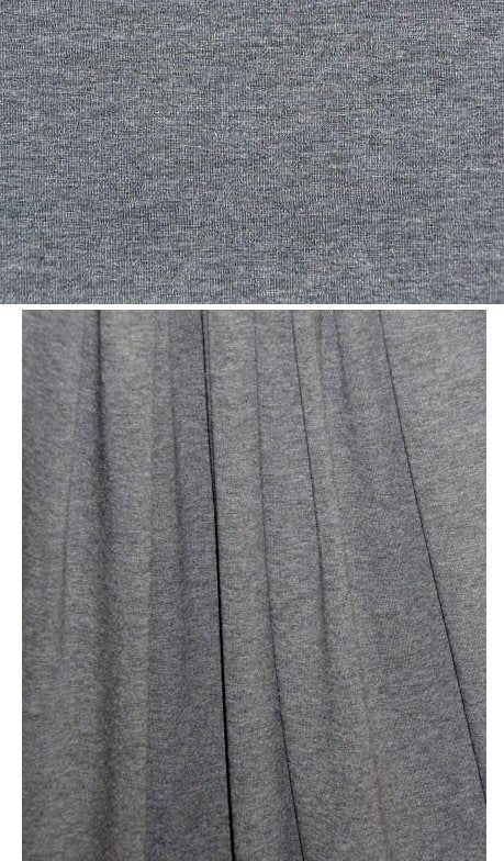 med. gray heather 11 oz. rayon jersey 4-way 1.25 yds