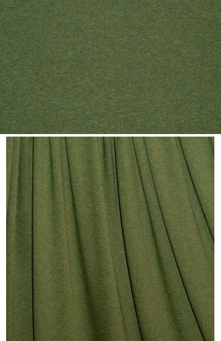 olive heather 11 oz. rayon jersey 4-way 1.125 yds