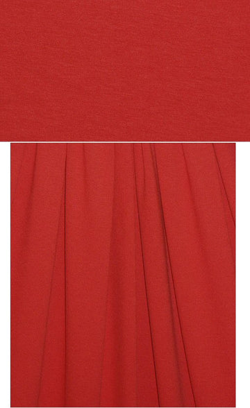 pretty red 11 oz. rayon jersey 4-way 1.5 yds