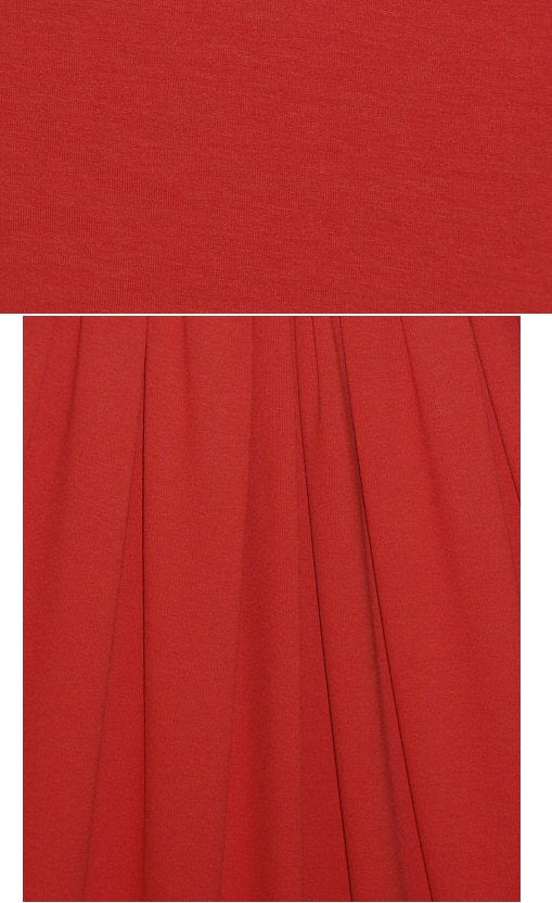 pretty red 11 oz. rayon jersey 4-way 2 yds