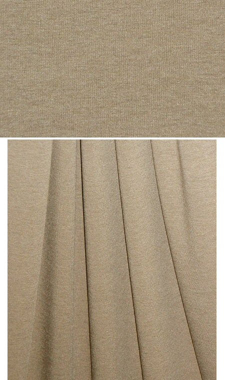 taupe heather 11 oz. rayon jersey 4-way 2.5 yds
