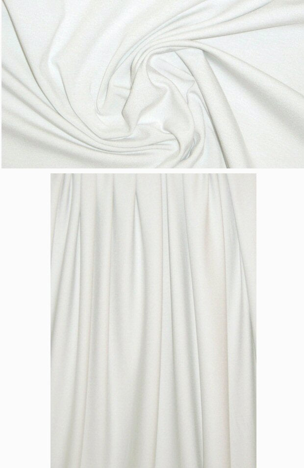 creamy white 11 oz. rayon jersey 4-way