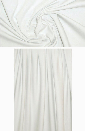 creamy white 11 oz. rayon jersey 4-way .70 yds