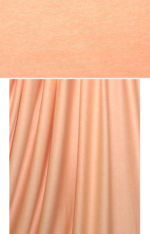 orange sherbet 11 oz. rayon jersey 4-way 1.33 yds Minor Flaw