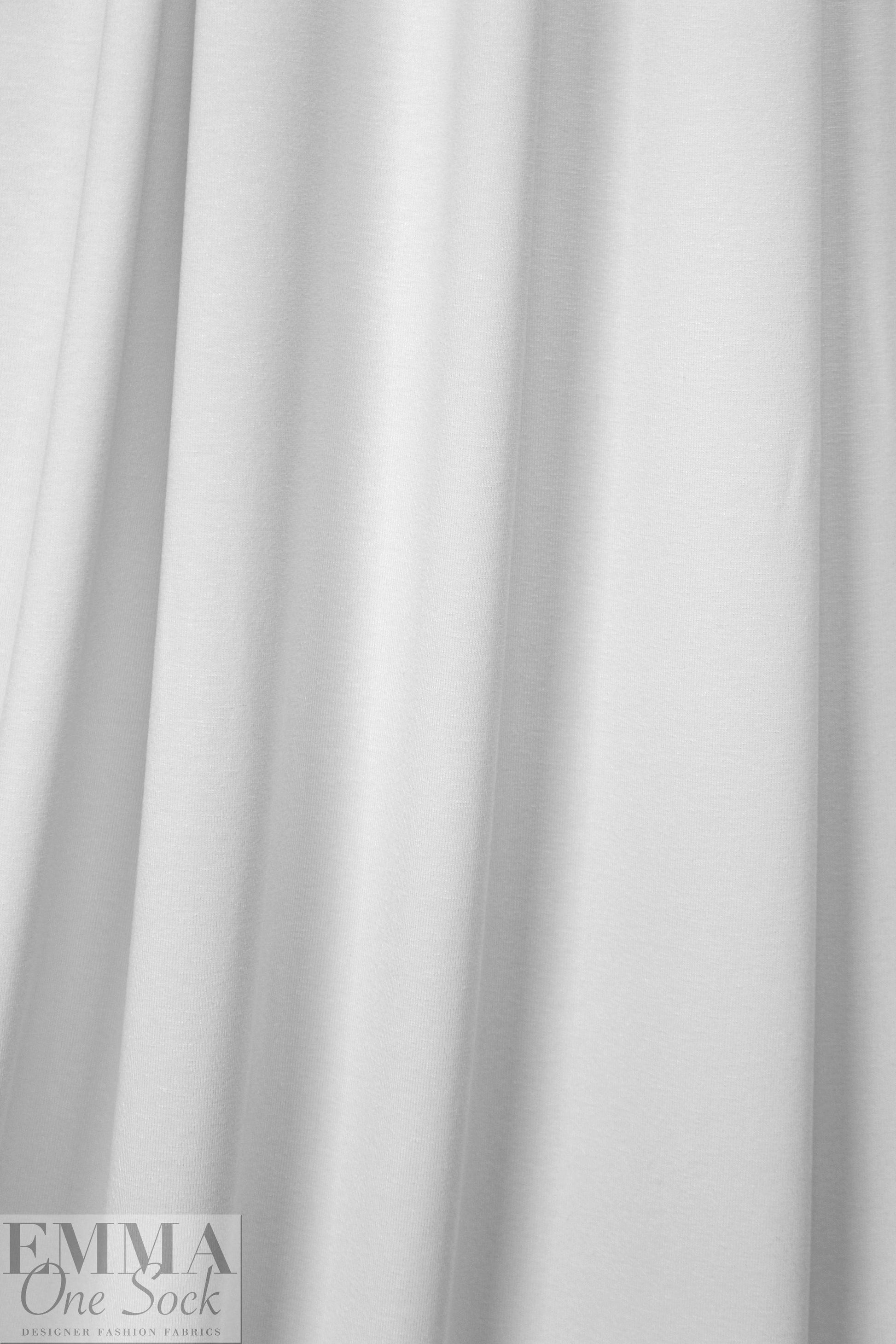 white white 11 oz. rayon jersey 4-way 1 yard
