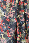 viscose/nylon blossoms on black drapey woven