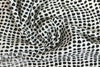 viscose/nylon black dots on white woven