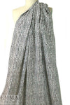 viscose/nylon black dots on white woven