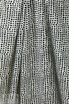 viscose/nylon black dots on white woven