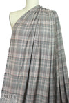 famous designer drapey viscose plaid textured woven