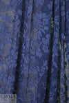 navy crushed, textured fancy jacquard 1.5 yds