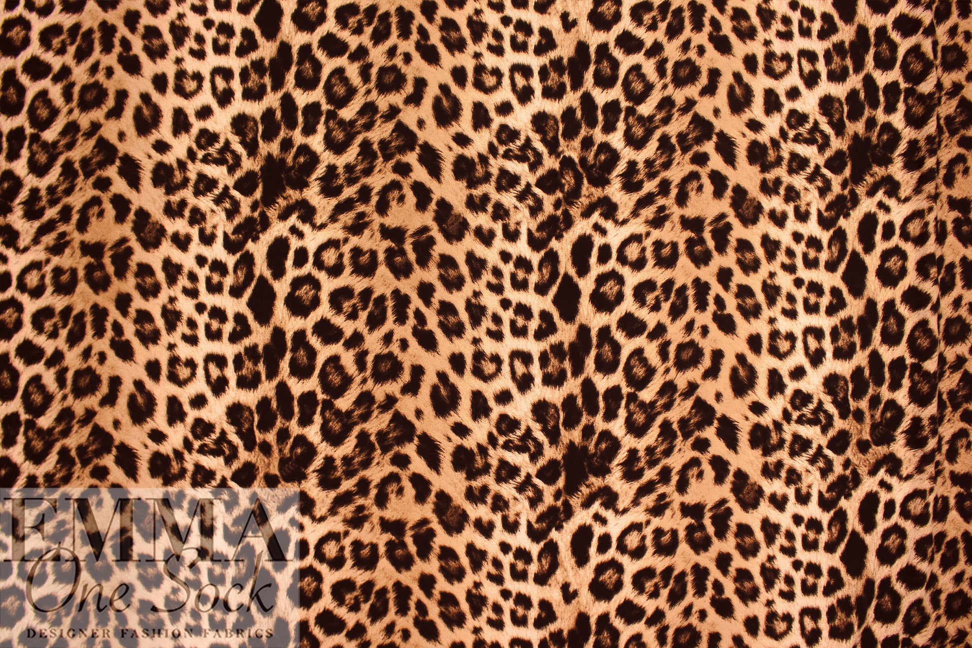 'big cats' printed, drapey rayon challis woven 1.375 yd