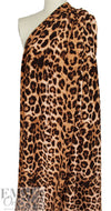 'big cats' printed, drapey rayon challis woven 1.25 yd