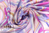'marbled paper' rayon challis woven - grape/orchid 1.125 yds