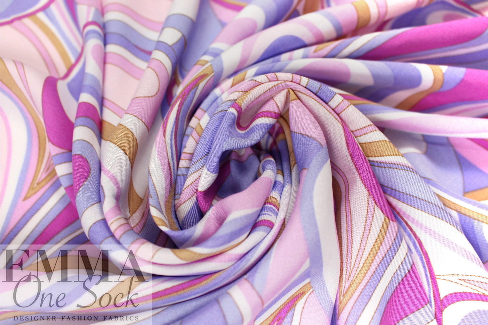 'marbled paper' rayon challis woven - grape/orchid 1.5 yd