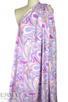 'marbled paper' rayon challis woven - grape/orchid 1.125 yds