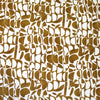 block print style rayon poplin - dijon brown/soft white 1.75 yd