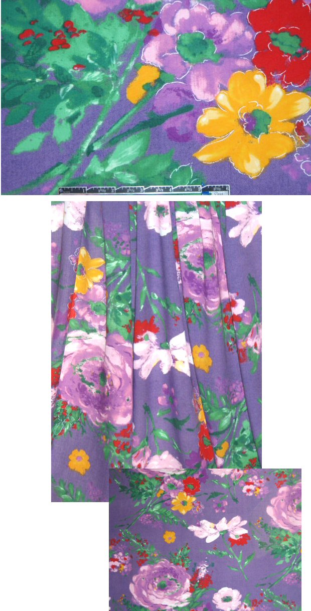 Jams World floral bouquet drapey rayon woven 1.625 yd