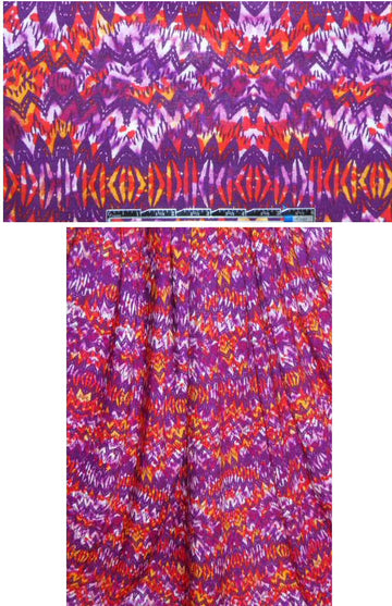 NY designer totem graphic drapey visc. woven