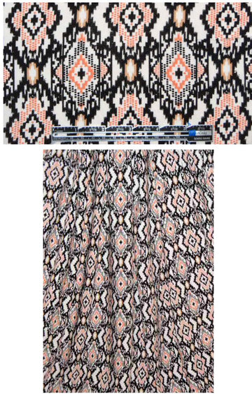 NY designer ikat graphic drapey visc. woven