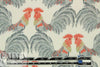 CA designer roosters graphic sheer viscose crepe 1.75 yd