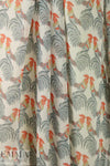 CA designer roosters graphic sheer viscose crepe 1.75 yd