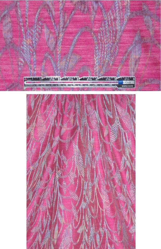 French visc/linen/silk clipped weave - hot pink 1.375 yd