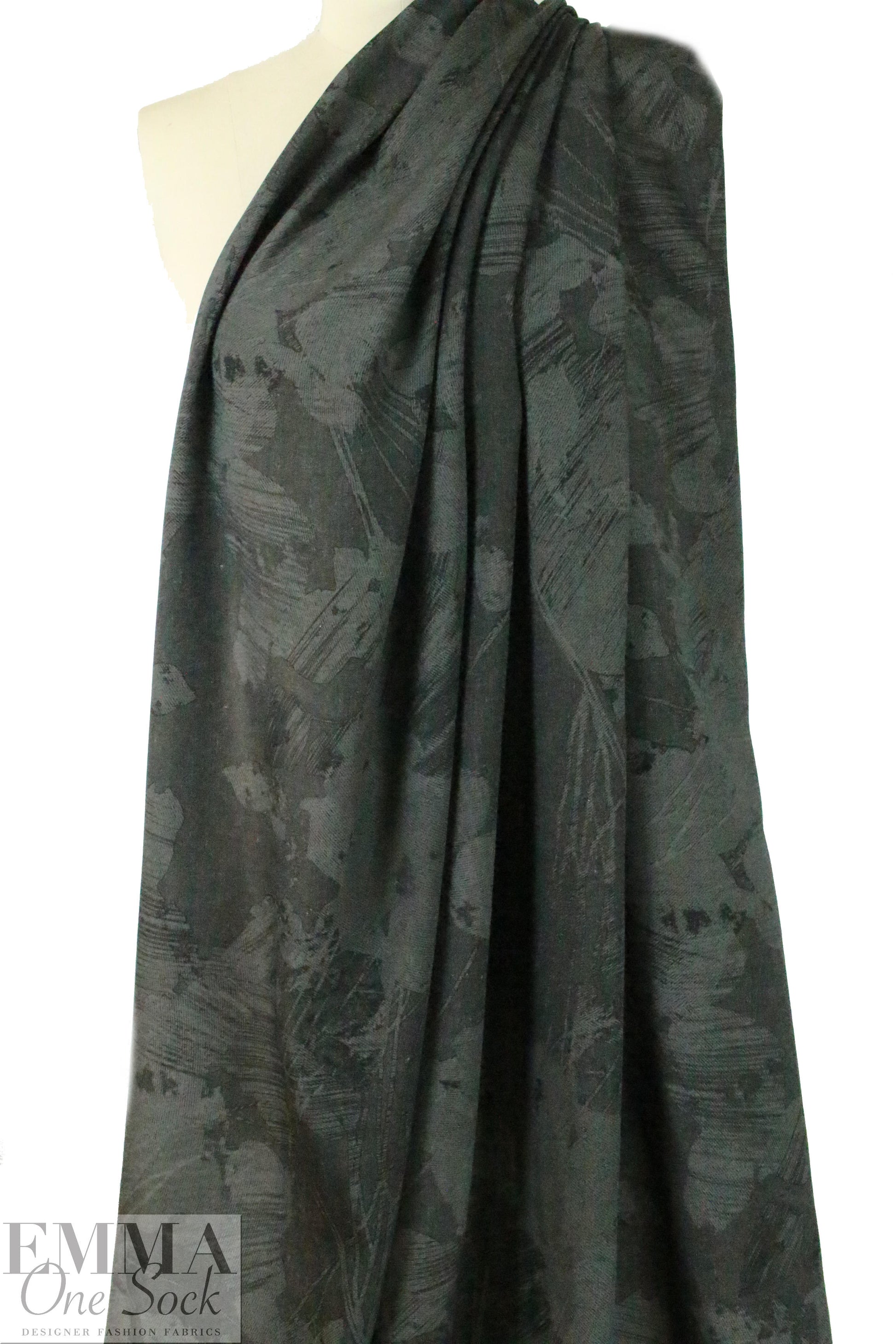 CA designer 'darkroom' viscose/silk stretch woven 2 yds