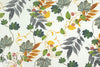 linen-look rayon woven - botanical beauty one