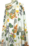 linen-look rayon woven - botanical beauty one