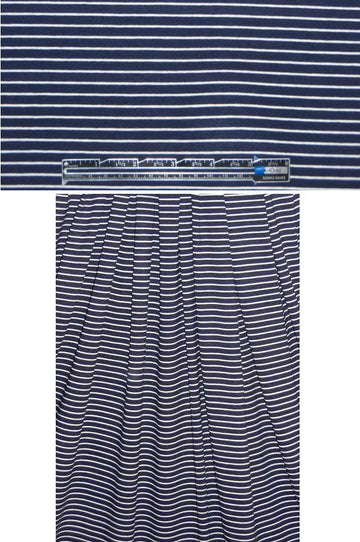 Yansi Fuge1 navy/white stripe rayon/lycra knit