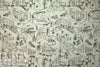 'luxury homes' drapey rayon twill woven - black on ivory 1 yard
