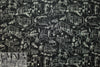 'luxury homes' drapey rayon twill woven - ivory on black 1.75 yds