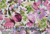 'painted posy' rayon twill woven - orchid/avocado 1 yard