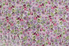 'painted posy' rayon twill woven - orchid/avocado 1 yard