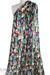 'painterly expression' viscose satin twill woven 2.5 yds