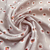 CA designer 'bitsy blooms' drapey rayon twill woven - mauve gray 1.625 yd