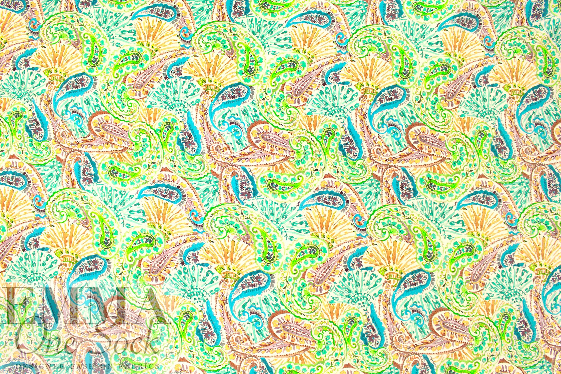 Italian 'painted paisley' viscose voile 1.5 yds
